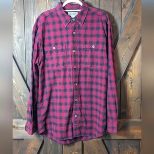 Duluth Trading Co Mens Buffalo Flannel Shirt Size Medium Lumberjack Cotton